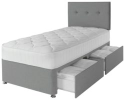 Airspring - Dalham 800 Pocket Memory 2 Drawer Grey - Divan - Single